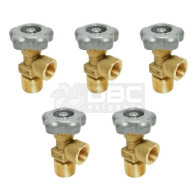 Kit 5 Válvula Topo Cilindro Acetileno CGA510 - Cavagna