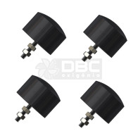 Jogo c/4 Amortecedor Vibra-Stop Batente Abaulado P 1/4" (30 Kg) 