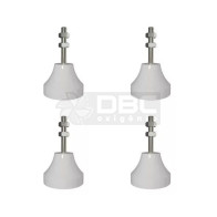 Jogo c/ 4 Amortecedor Vibra-Stop Branco MICRO II 5/16" (70kg)