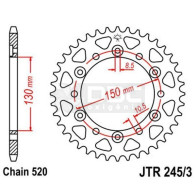 Coroa para YAMAHA XJ6N/F JTR 245/3.46