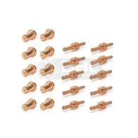 Kit Bico de Contato Longo + Eletrodo Longo Tocha Corte Plasma PT-31 (CUT-40) - 20 peças