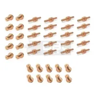 Kit Bico de Contato Longo + Eletrodo Longo  Tocha Corte Plasma PT-31 (CUT-40) - 40 peças