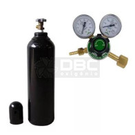 Kit Cilindro Oxigênio Industrial 3m3 (20 litros) Vazio + Regulador