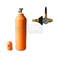 Kit Cilindro 1m3 - 7 litros (vazio) + Regulador RI-60 Bronze Aferisolda para Bexigas