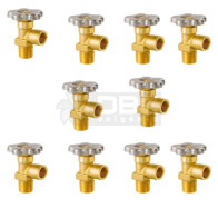 kit 10 Válvula Cilindro Argônio 3/4" 14 NGT CGA580 - Drava