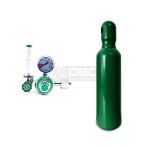 Kit Cilindro Oxigênio Medicinal 1m3 (7 litros) + Regulador Medicinal RI-YR86 C/Fluxometro Aferisolda