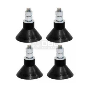 Jogo c/ 4 Amortecedor Vibra-Stop Ventosa I 1/4" (25kg)
