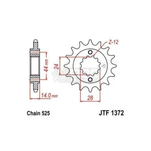 Pinhão JT Sprockets JTF 1372.17