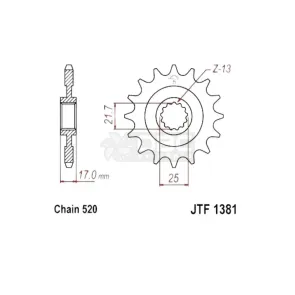 Pinhão JT Sprockets JTF 1381.15