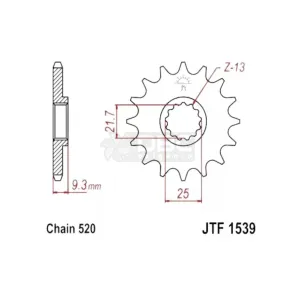 Pinhão JT Sprockets JTF 1539.15
