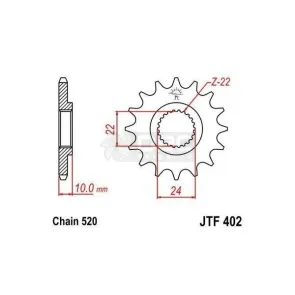 Pinhão Para BMW G650 GS Sertão 12-13 JTF402.16
