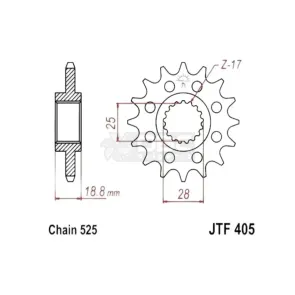 Pinhão JT Sprockets JTF405.20