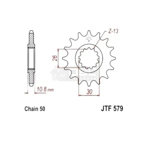 Pinhão JT Sprockets JTF 579.17