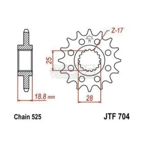 Pinhão JT Sprockets JTF 704.17