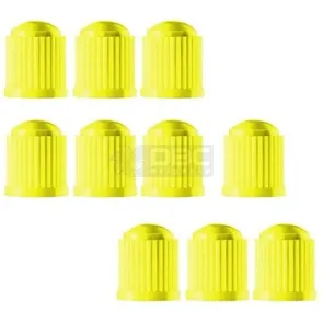 Kit com 10 X Tampinha Vedação Câmeras Ar - Amarelo
