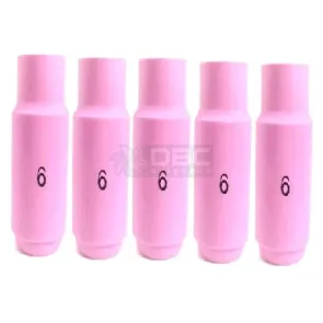 1c4 -Kit 5  Bocal Cerâmico n#06 (10N48) TIG WP17 / WP26