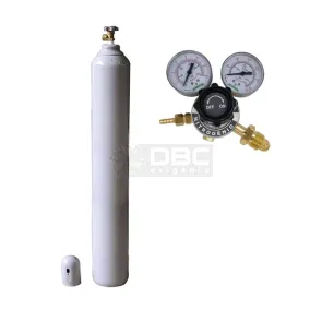 Kit Cilindro Nitrogênio 10m3 (50 litros) Vazio + Regulador  Nitrogênio RI-40 Bronze Aferisolda 