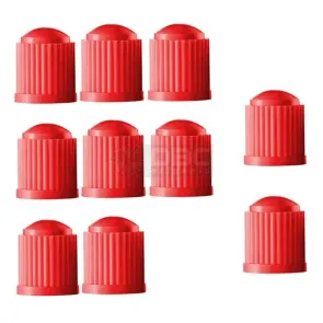 Kit com 10 X Tampinha Vedação Câmeras Ar - Vermelho