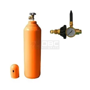 Kit Cilindro 1m3 - 7 litros (vazio) + Regulador RI-60 Bronze Aferisolda para Bexigas